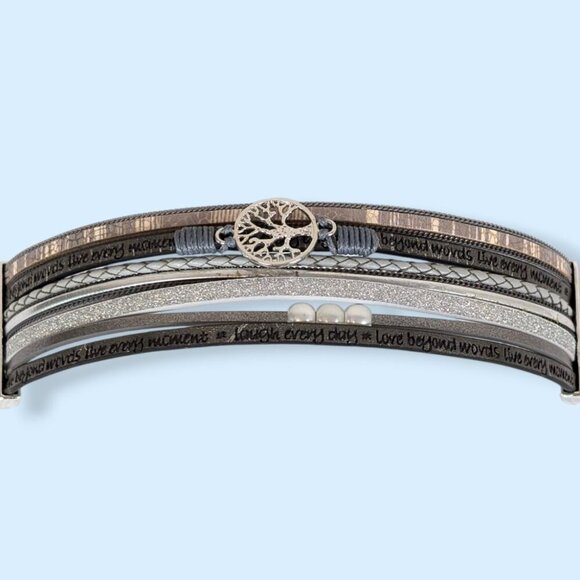 (2/$20) Metallic Black Multistrand Magnetic Bracelet - Picture 5 of 7